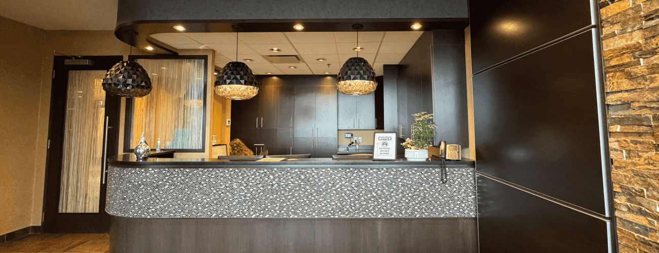 All Smiles Dental Care reception and practice interior in NW Calgary