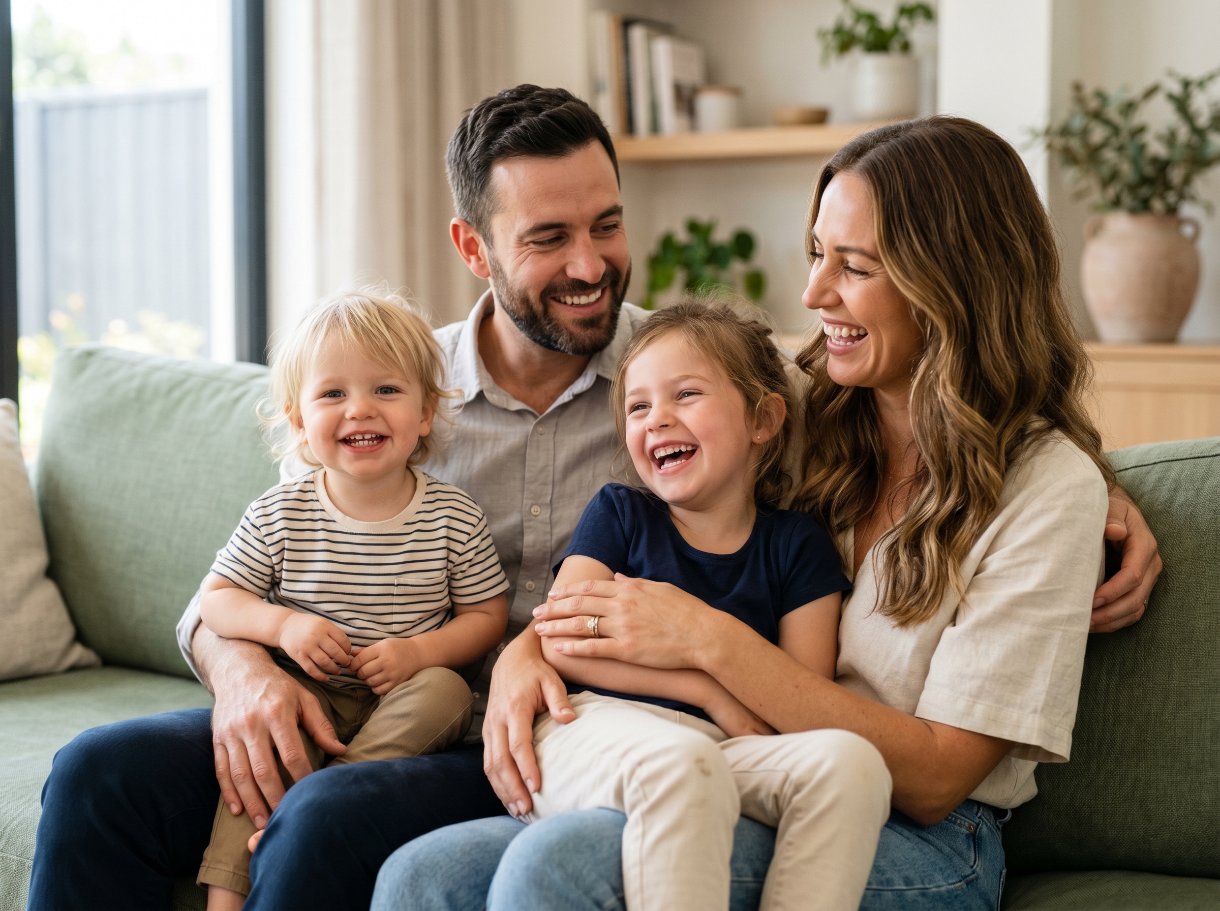 Happy family — All Smiles Dental Care patients in Calgary