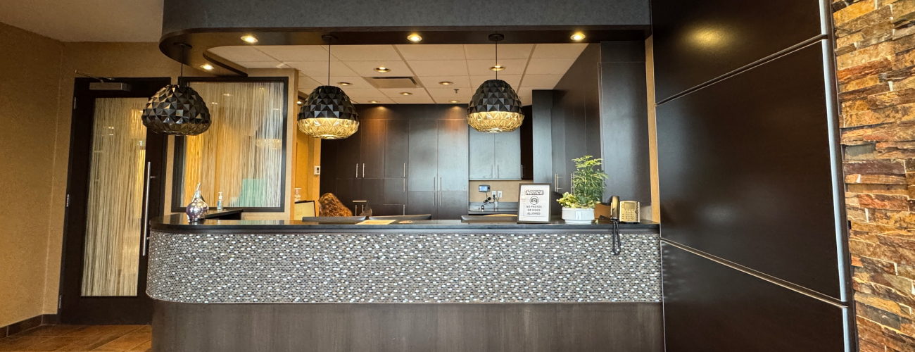 All Smiles Dental Care reception and practice interior in NW Calgary